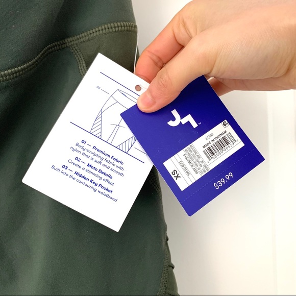 Joy Lab Olive Green Premium Moto Leggings - Picture 4 of 7